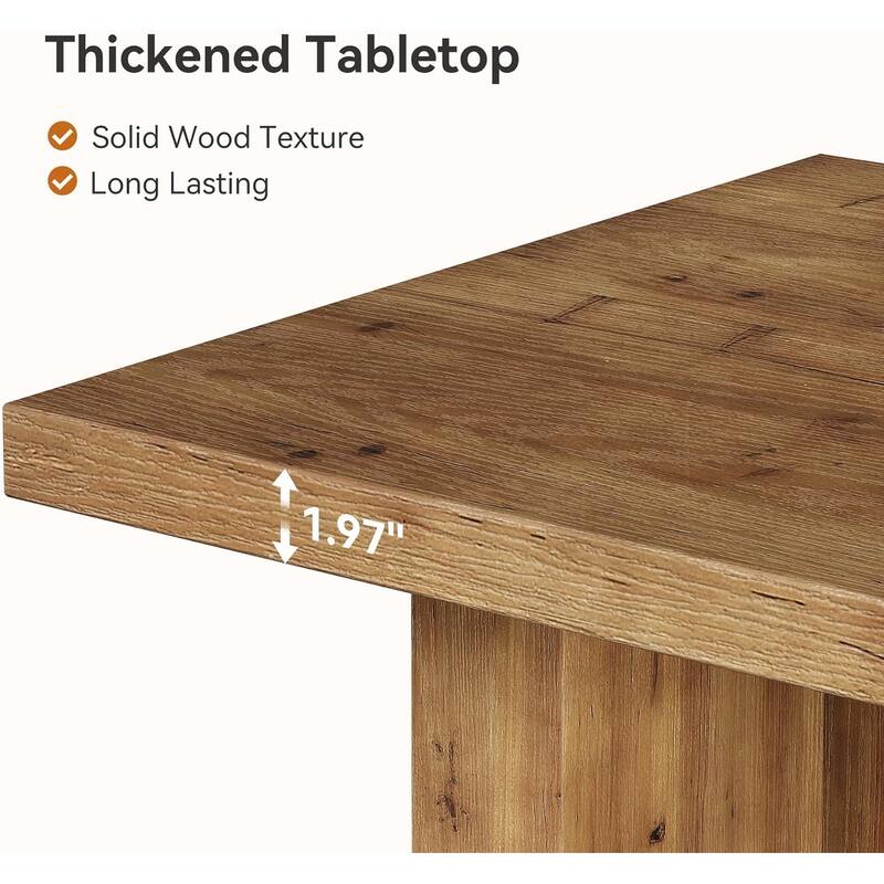 63-Inch Solid Wood Executive Desk, Computer/Office Desk, Writing Study Table, Home Office Business Workstation