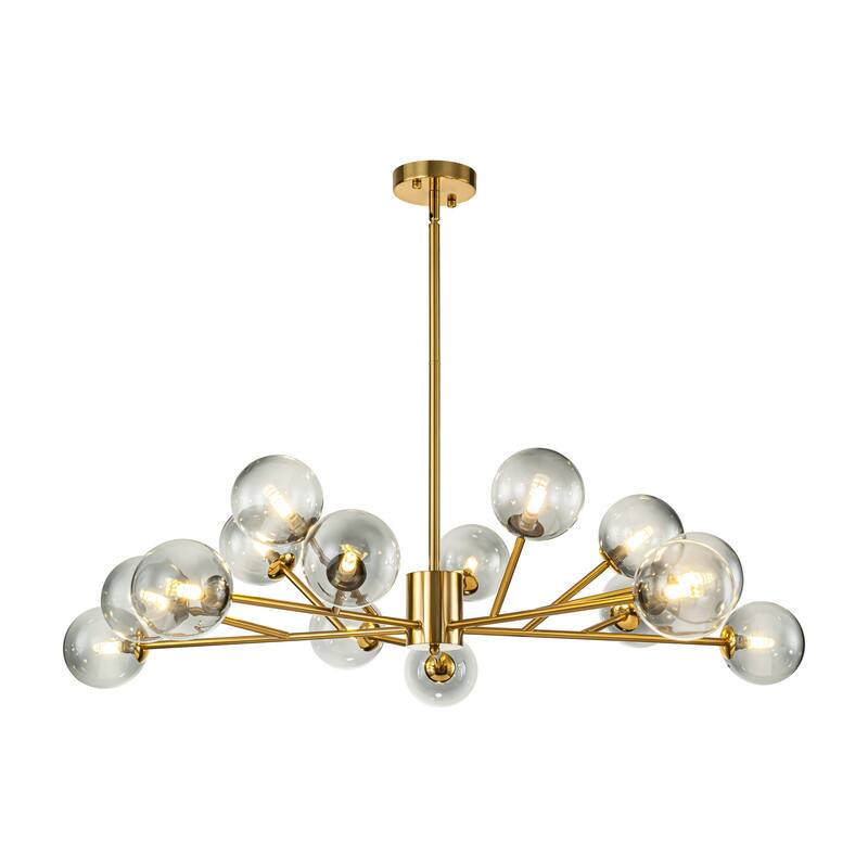Modern Large Bubble Sputnik Chandelier in Black or Gold for Dining Room