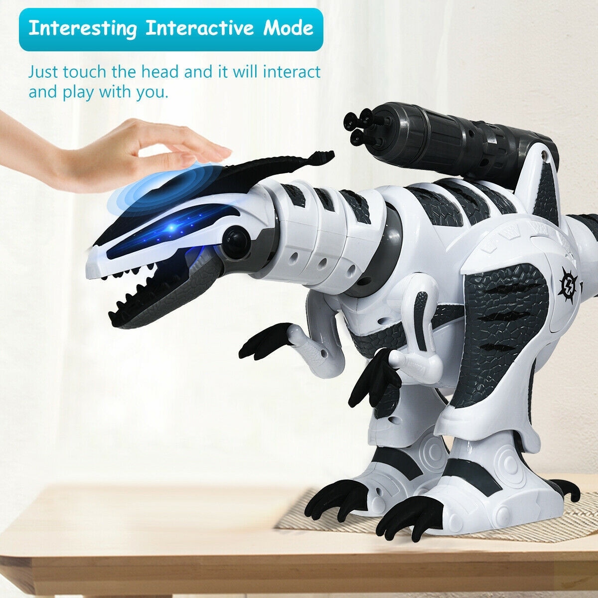 white robot dinosaur toy