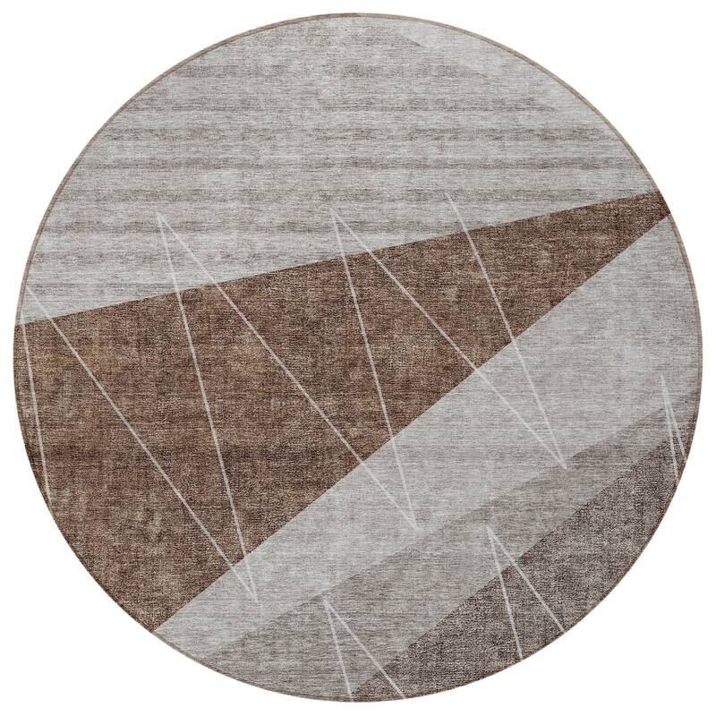 HomeRoots Geometric Transitional Rectangle Outdoor Rug