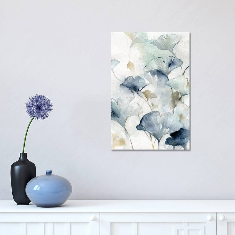 iCanvas "Indigo Gingko II" by Carol Robinson Canvas Print - 18x12x1.5
