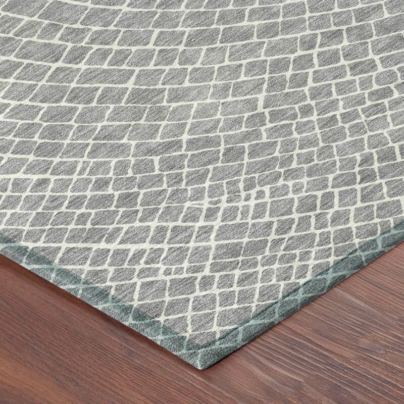 Machine Washable Indoor/ Outdoor Modern Gravity Chantille Rug