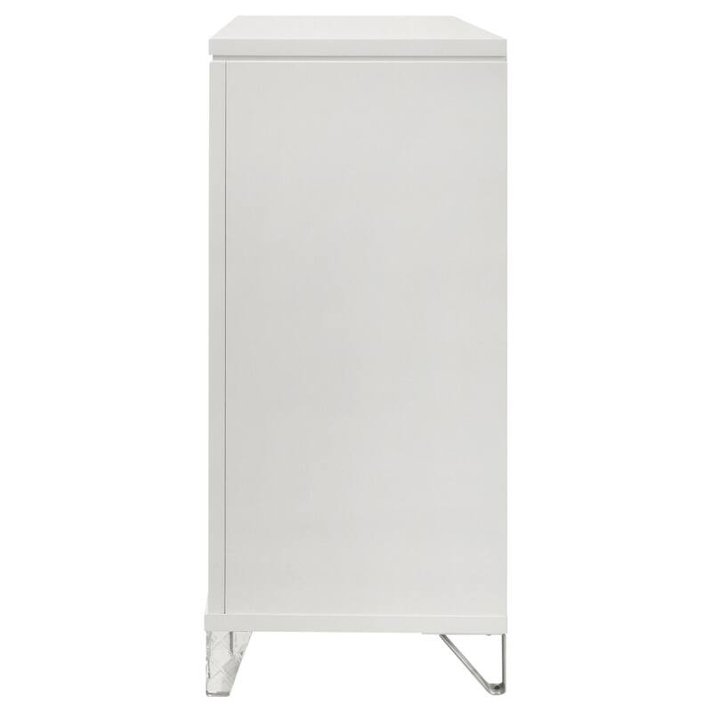 9-Drawer White Dresser Cabinet with Spacious Storage, Smooth Glide Hardware, and Clean Contemporary Lines