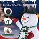 preview thumbnail 6 of 12, 5ft Outdoor Lighted Pop-Up Snowman, Large Outdoor Christmas Decorations w/ 200 LED Lights, Hat, Scarf, Multicolored Lights
