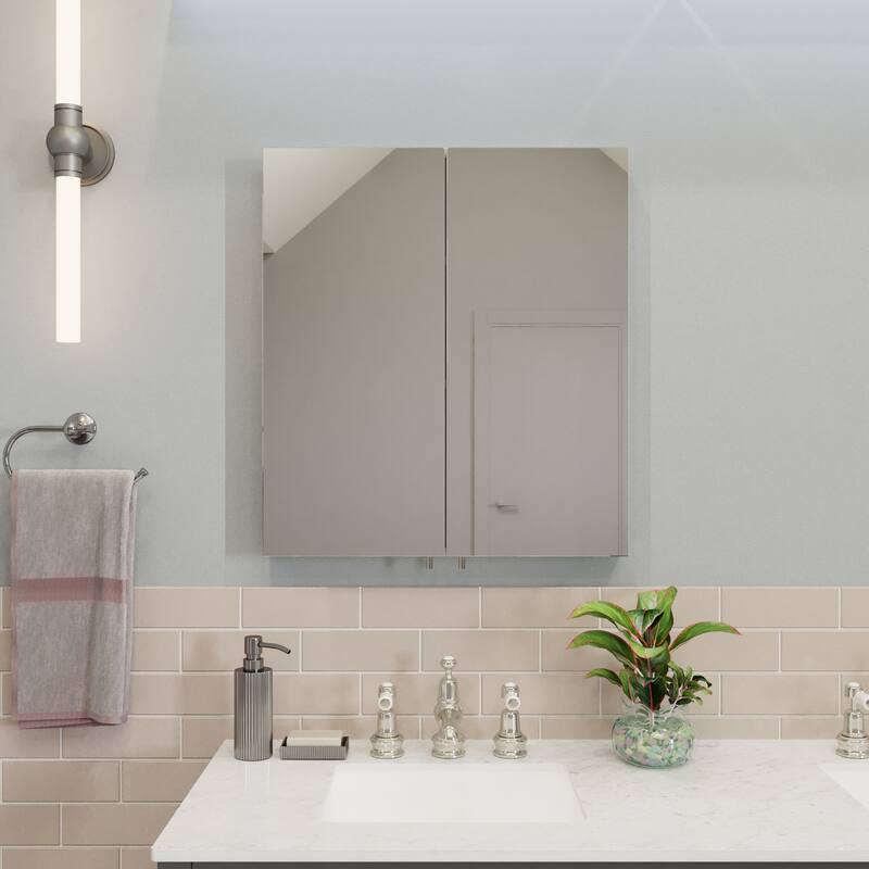 Croydex Dawley Medicine Cabinet, Ideal Bathroom Storage, High Quality White Steel Construction -
