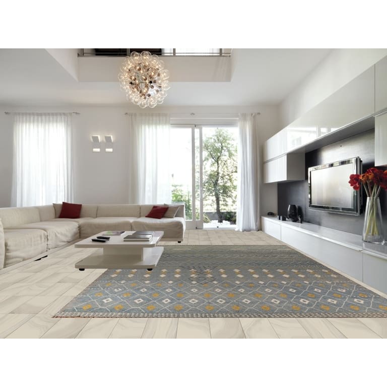 Grey Blue Moroccan Palace Size Area Rug Hand-Knotted Wool Carpet - 11'10"x 16'5"