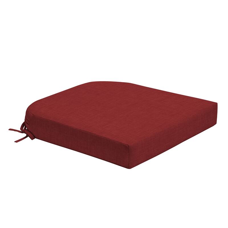 ARDEN Foam Outdoor Round Back Seat Cushion, 20 x 19 - Ruby Red Leala