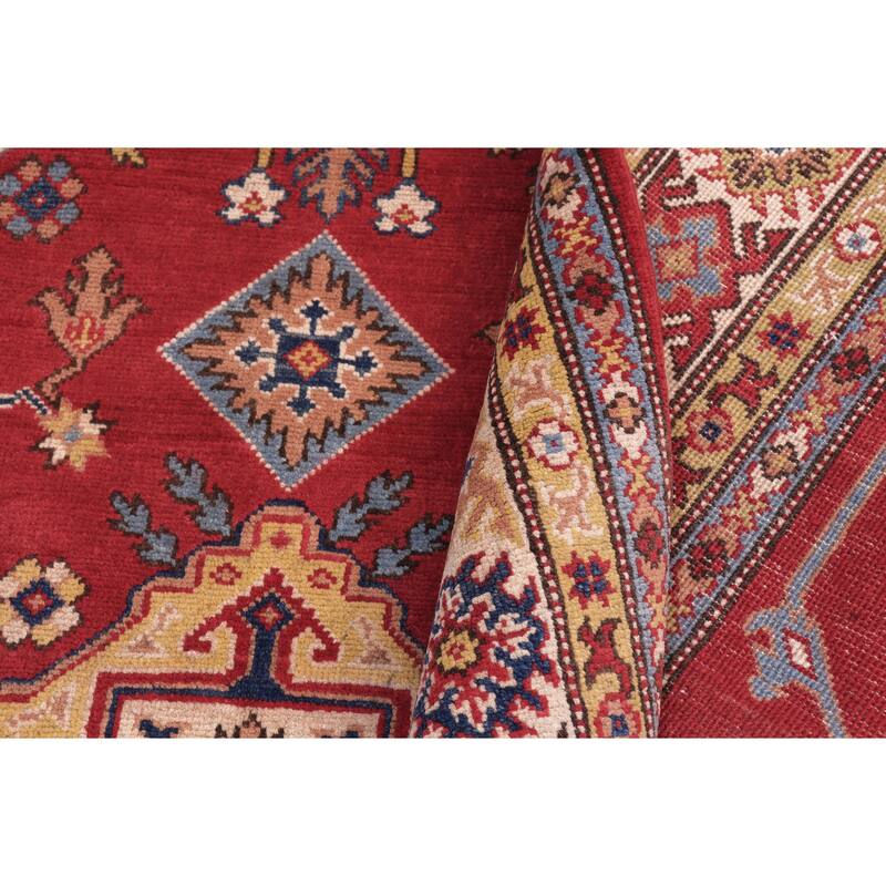 Bohemian Kazak Gavin Red/Beige Wool Rug - 5'8'' x 7'9''