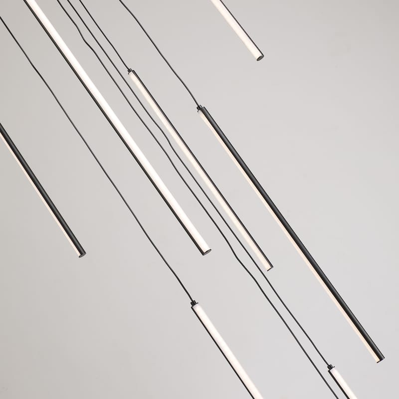 Contemporary Touch LED Drop Integrated Stairway Lighting Chandelier