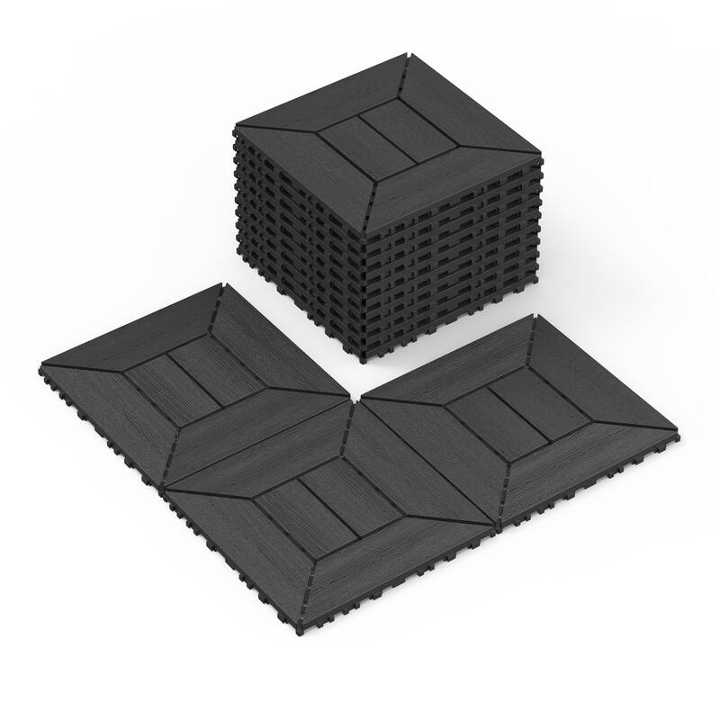 New 12 inch balcony deck tiles, DIY interlocking deck floor tiles, indoor and outdoor floor tiles, easy to install patio tiles