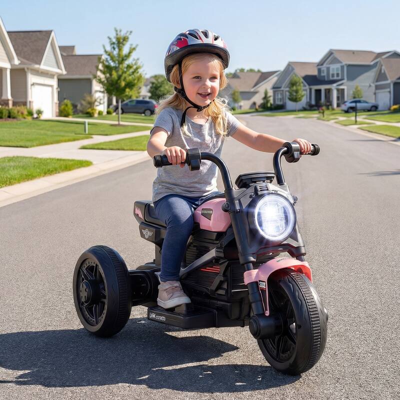 Gymax 6V Kids Motorcycle w/Song Story LED Headlights Accelerator