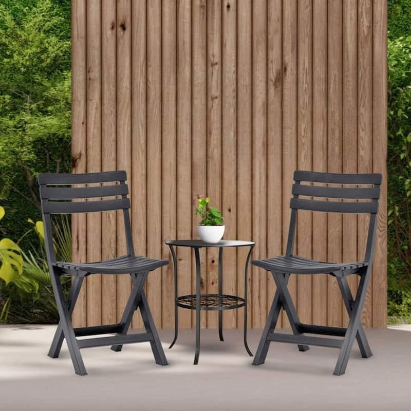 Aria Home Terrasse Outdoor Folding Chairs UV Resistant Set of 4