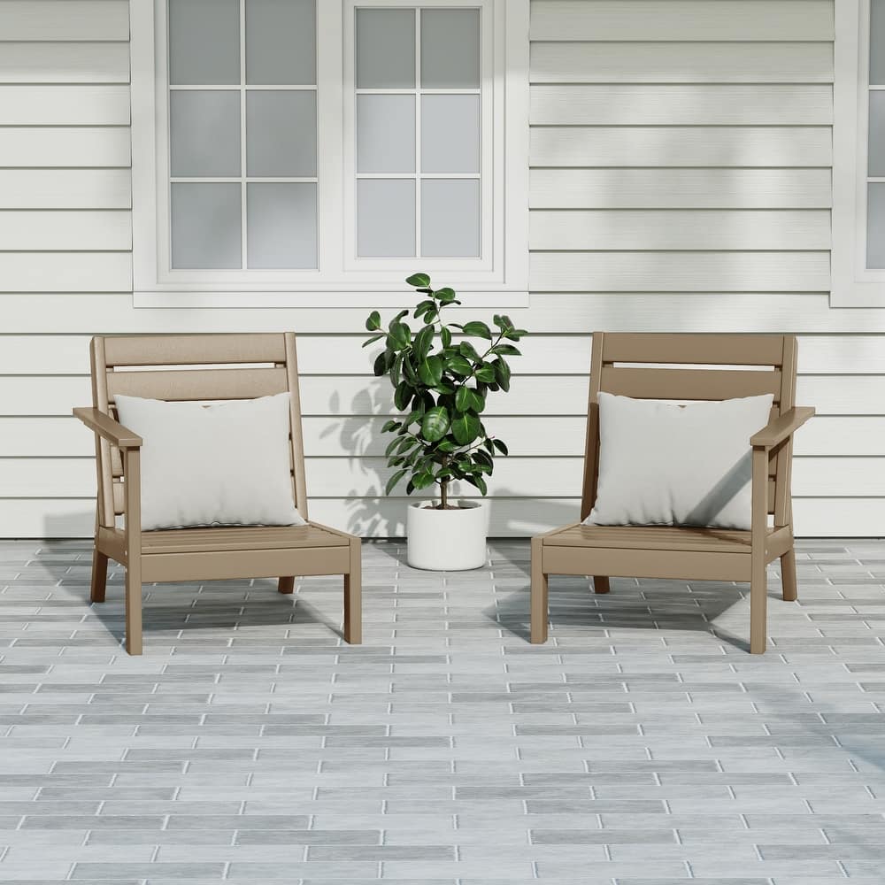 Birchwood All Weather HDPE Outdoor Patio Deep Seating Sectional Loveseat