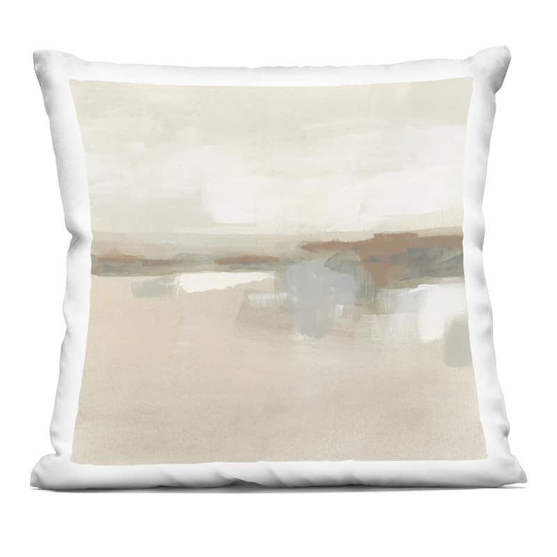 Stupell Abstract Neutral Land Decorative Printed Throw Pillow Design by June Erica Vess - Accent - Polyester - Beige - Single