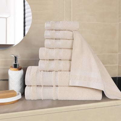 Superior Hays Cotton Medium Weight 8 Piece Bathroom Towel Set