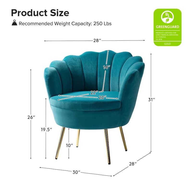Xabier Cute Modern Upholstered Barrel Chair Accent Chair with Tufted Back Set of 2 by HULALA HOME
