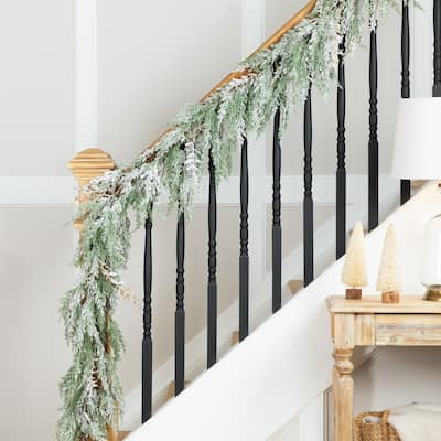 Real Touch™ Flocked Cedar Pine Artificial Christmas Garland - 10' - Unlit