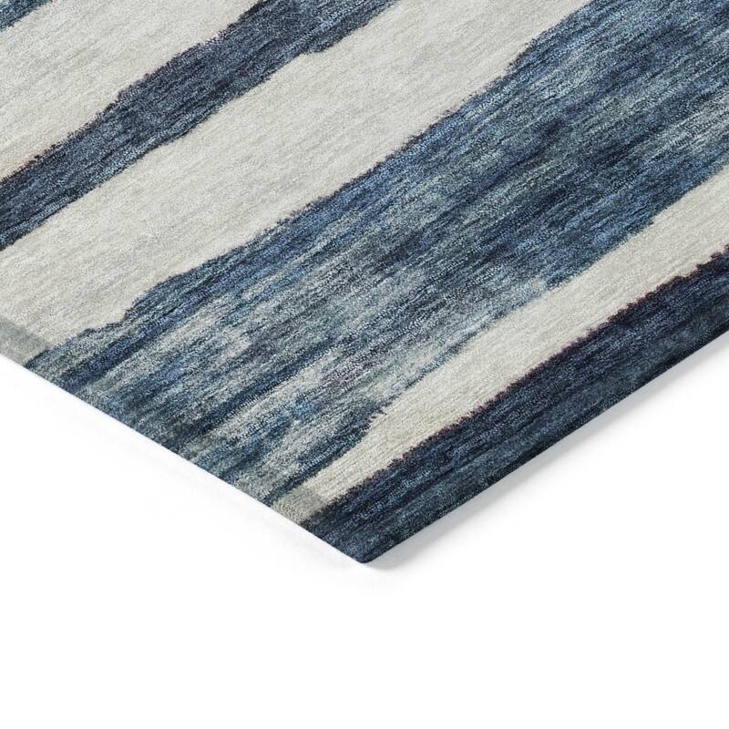 HomeRoots Striped Transitional Rectangle Outdoor Rug
