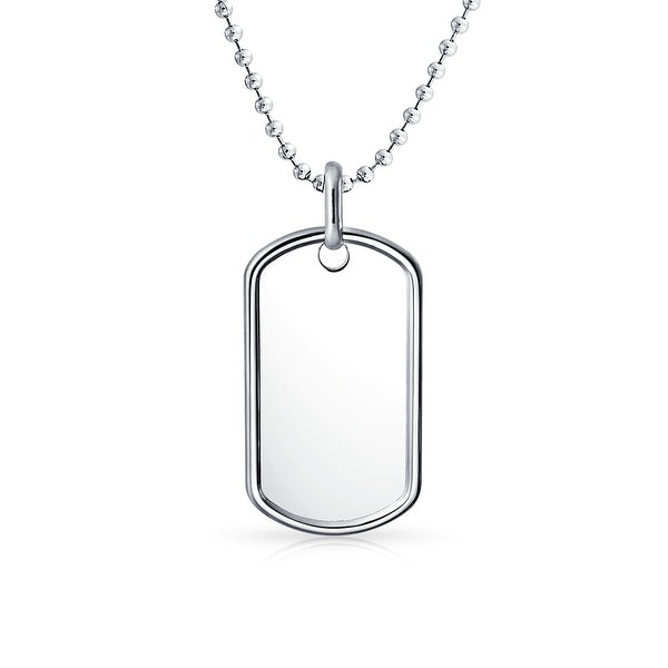 sterling silver dog tag pendant