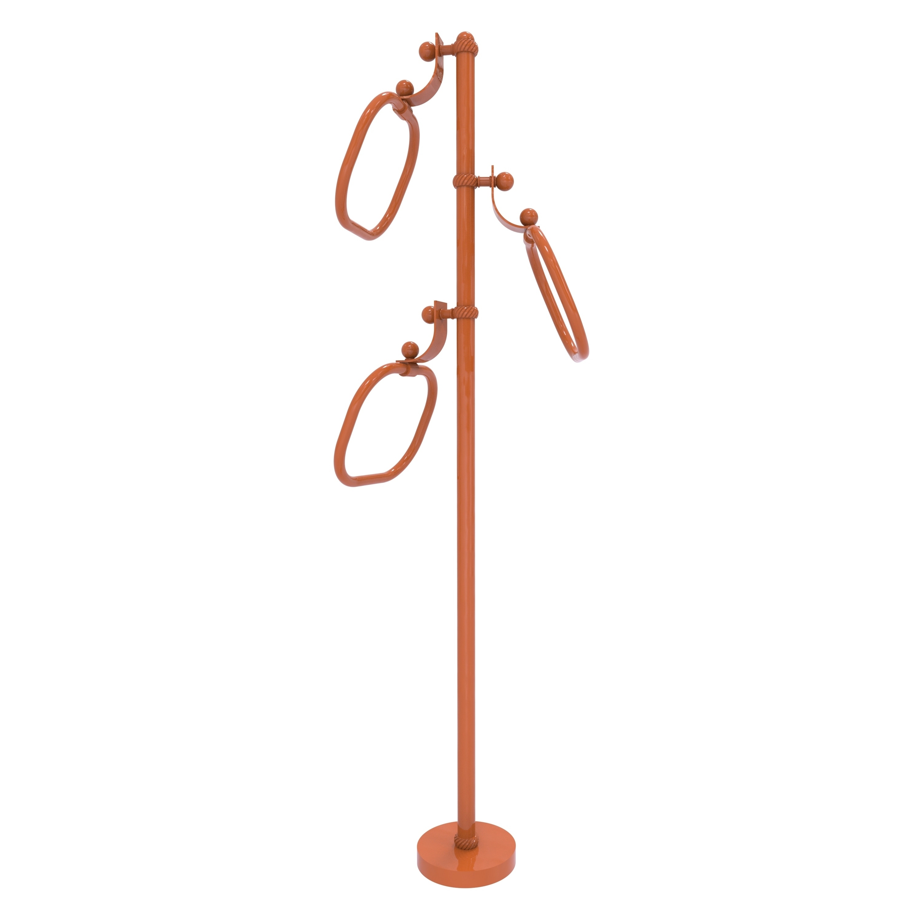 Allied Brass Towel Stand with 9 Inch Oval Towel Rings