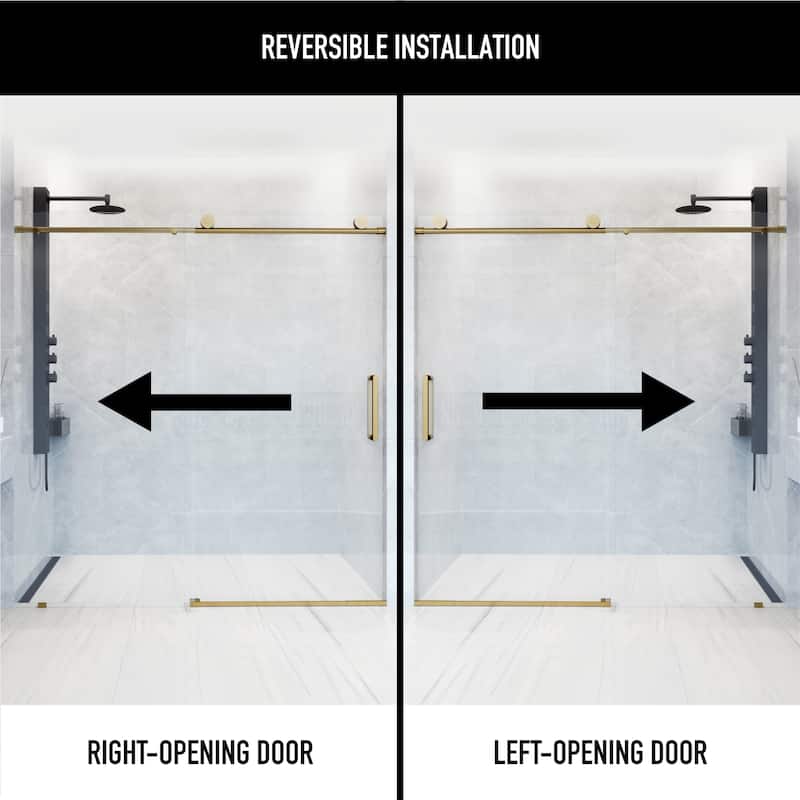 VIGO Elan Frameless Sliding Shower Door