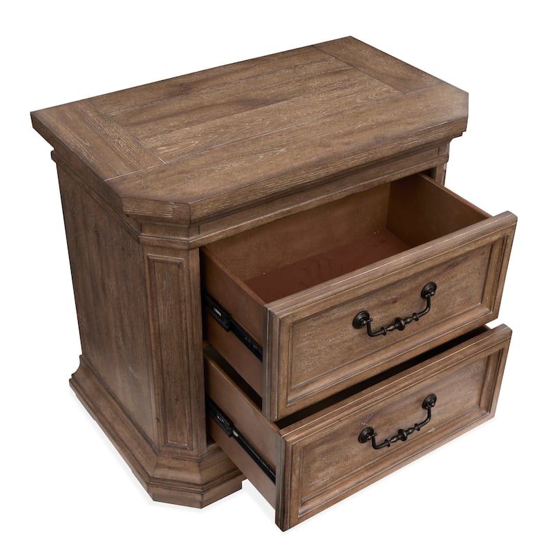 Magnussen Home Adler Court Florentine Walnut Drawer Nightstand