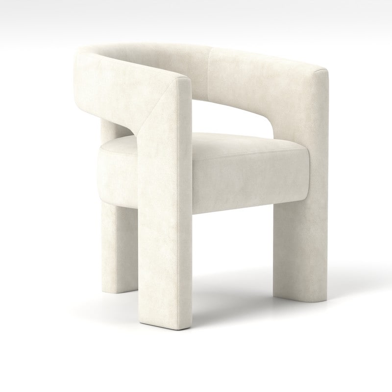 SEYNAR Modern Glam Velvet Upholstered Dining Chair, Open-Back Accent Chair Set of 4