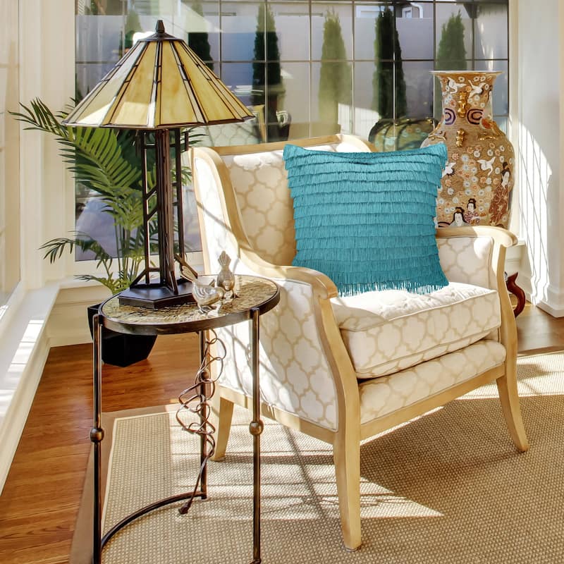 Edie At Home Gatsby Fringe Decorative Throw Pillow