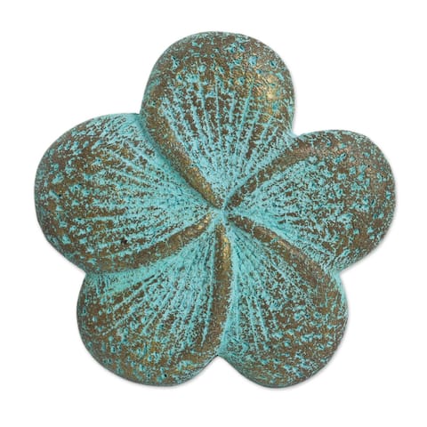 Handmade Inspiring Frangipani Recycled Paper Wall Sculpture (Thailand)