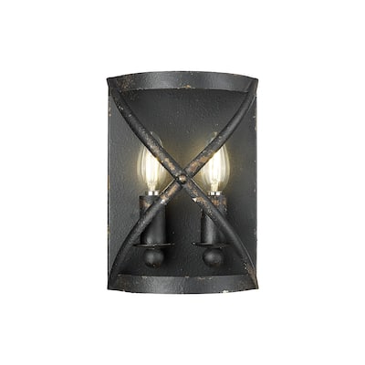 Golden Lighting 0890-WSC Alcott 10" Tall Bathroom Sconce