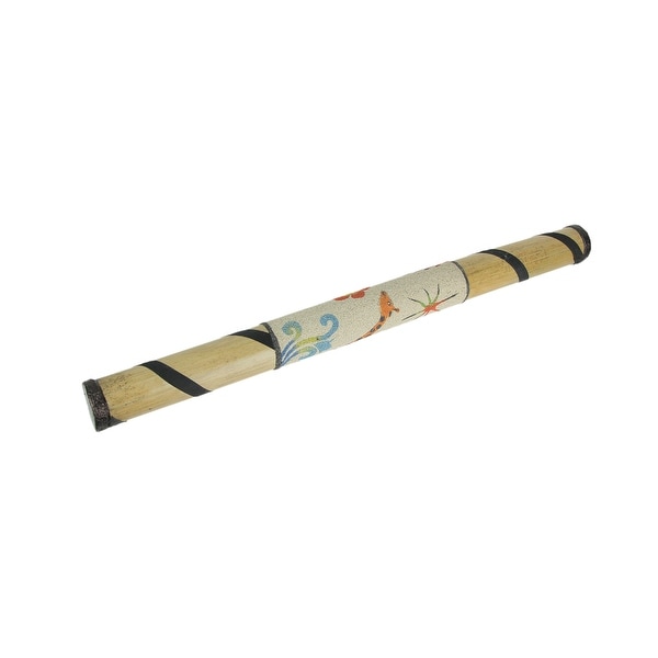 24 Inch Bamboo Rain Stick Percussion Instrument Colorful Sand Painted Giraffe Design - 2 X 24 X 2 inches