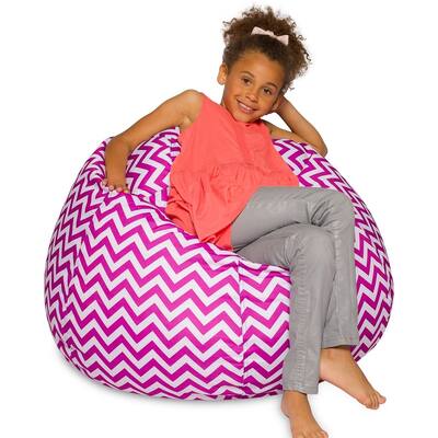 Purple White Chevron Bean Bag Chair Machine Washable Cover