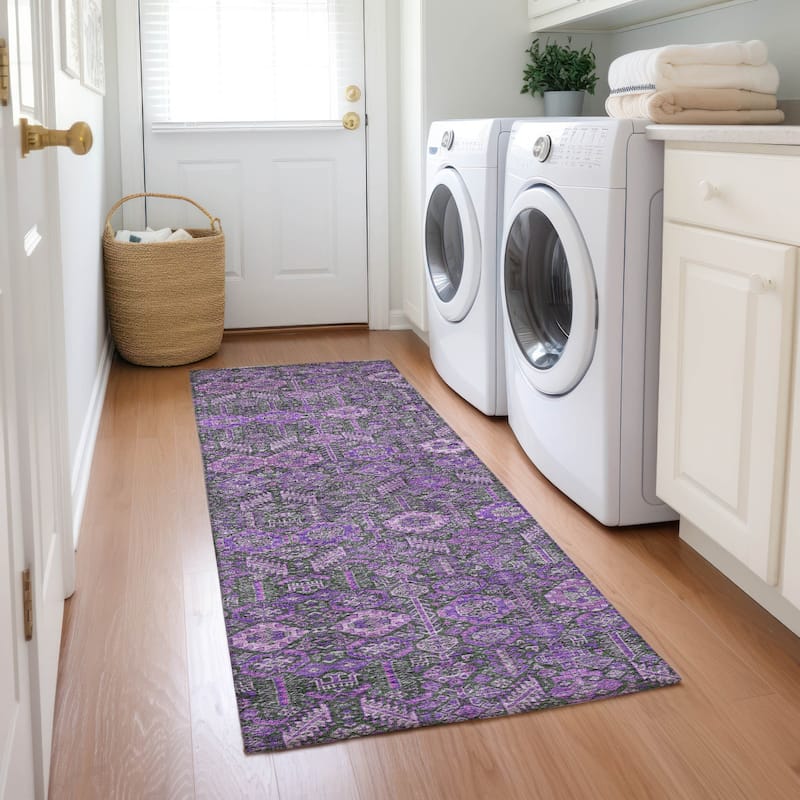 Nax Lush Floral Weather Resistant Classic Meets Modern Outdoor Rug