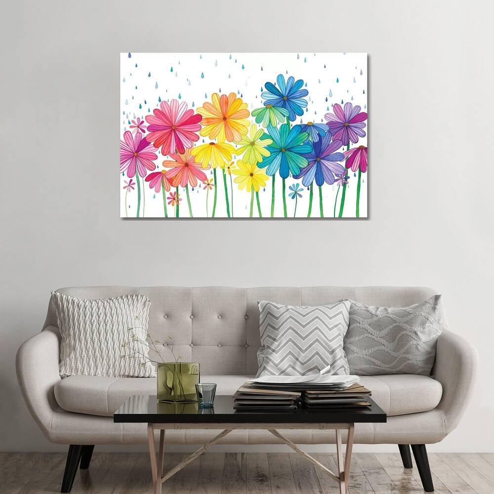 iCanvas "Rain Rainbow" by Ana Victoria Calderon Canvas Print