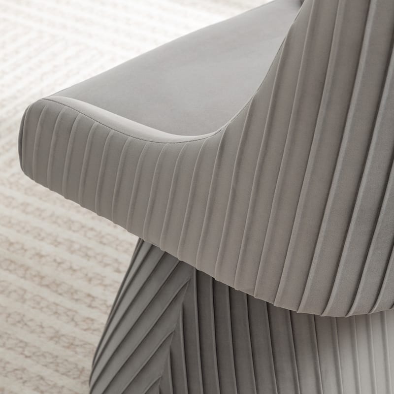 SEYNAR Modern Velvet 360 Degree Swivel Armless Dining chair Set of 6