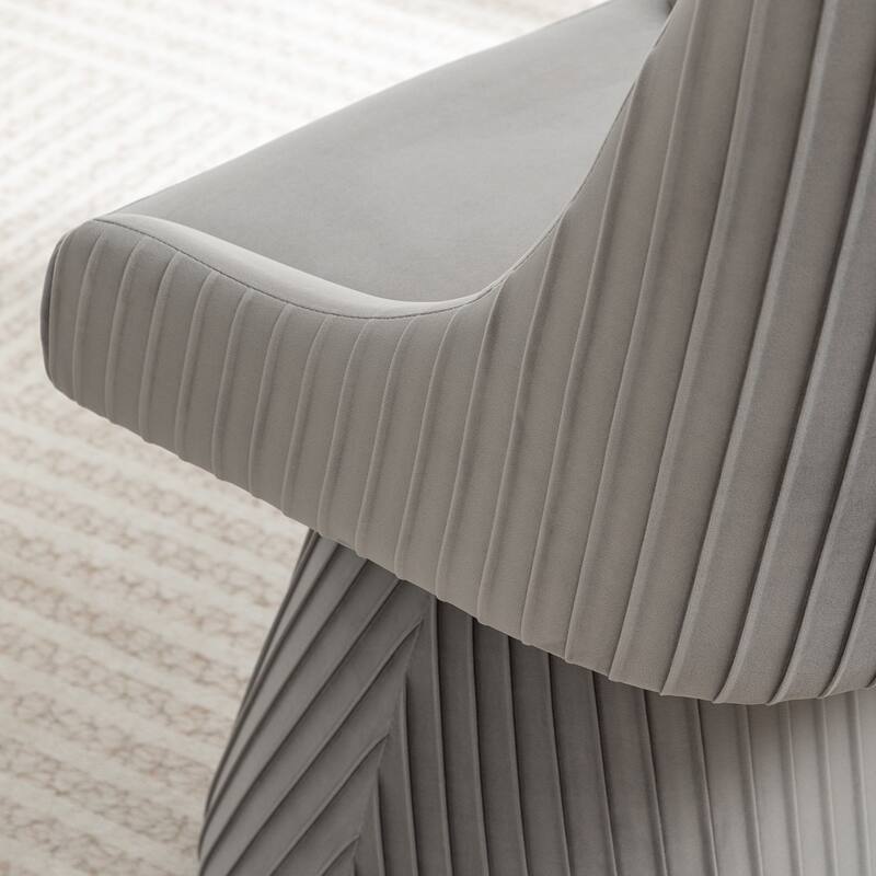 SEYNAR Modern Velvet 360 Degree Swivel Armless Dining chair