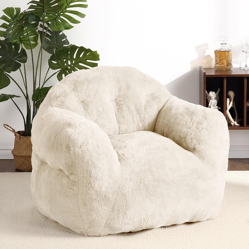 Beanbag Sofa Chair with Armrests for Living Room