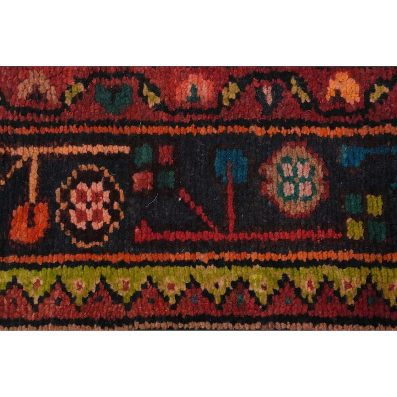 Hand Knotted Oriental 100% Wool Carpet Traditional Floral Red Lilian Runner Rug - 9' 5'' X 3' 0''