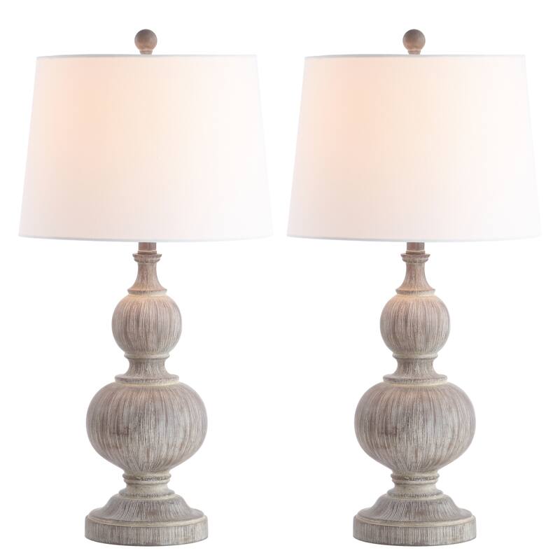 SAFAVIEH Lighting Sasho 29-inch Brown LED Table Lamp (Set of 2) - 15"x15"x28.5" - 15Wx15Dx29H
