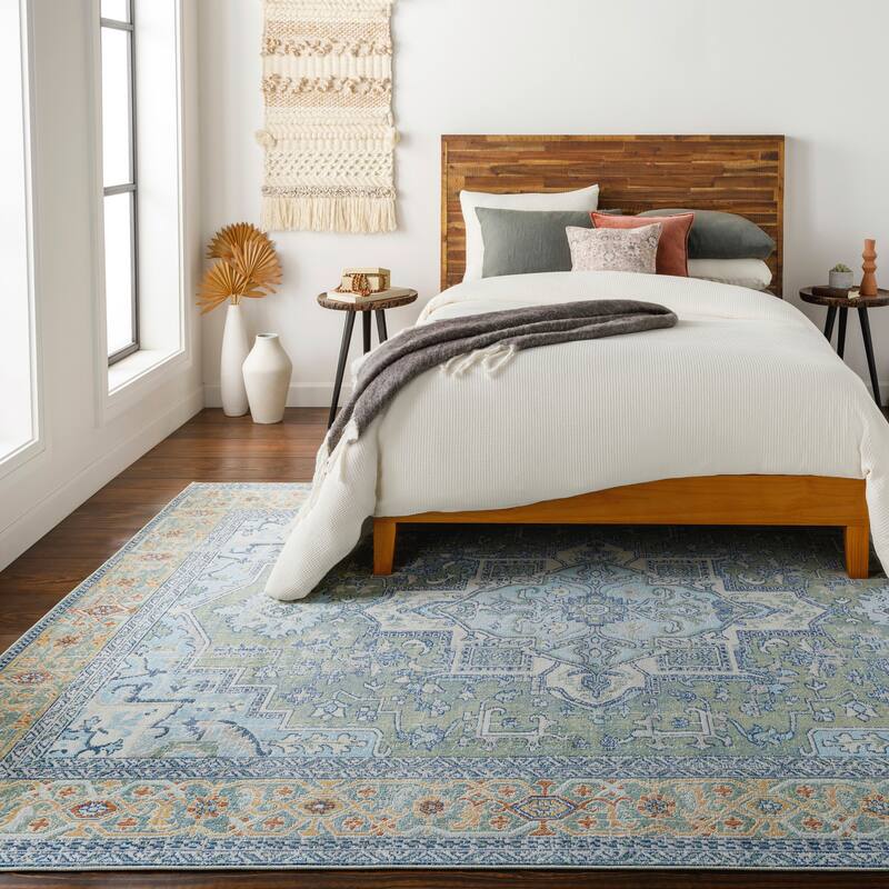 Livabliss Dellie Indoor/ Outdoor Traditional Medallion Area Rug