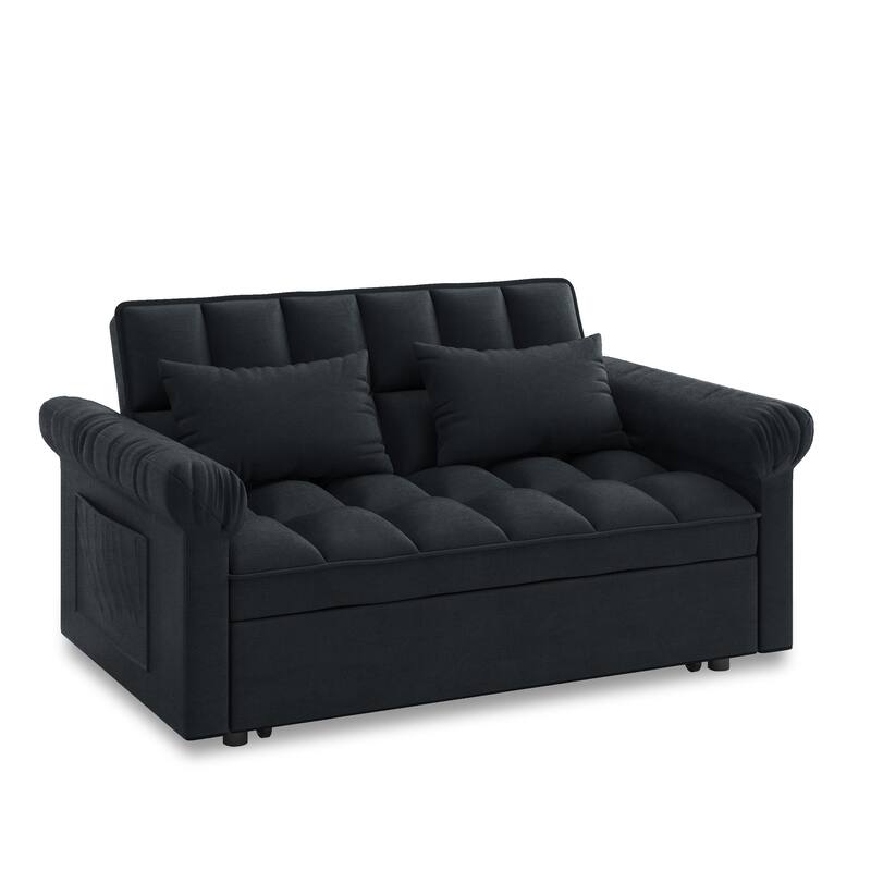 Loveseats Sofa Bed with Pull-out Bed,Adjsutable Back