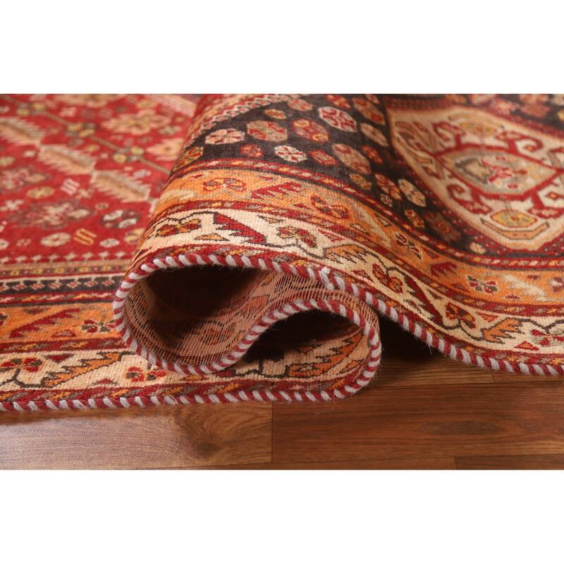 Shiraz Kashkoli Persian Antique Area Rug Handmade Wool Carpet - 4'10"x 8'2"