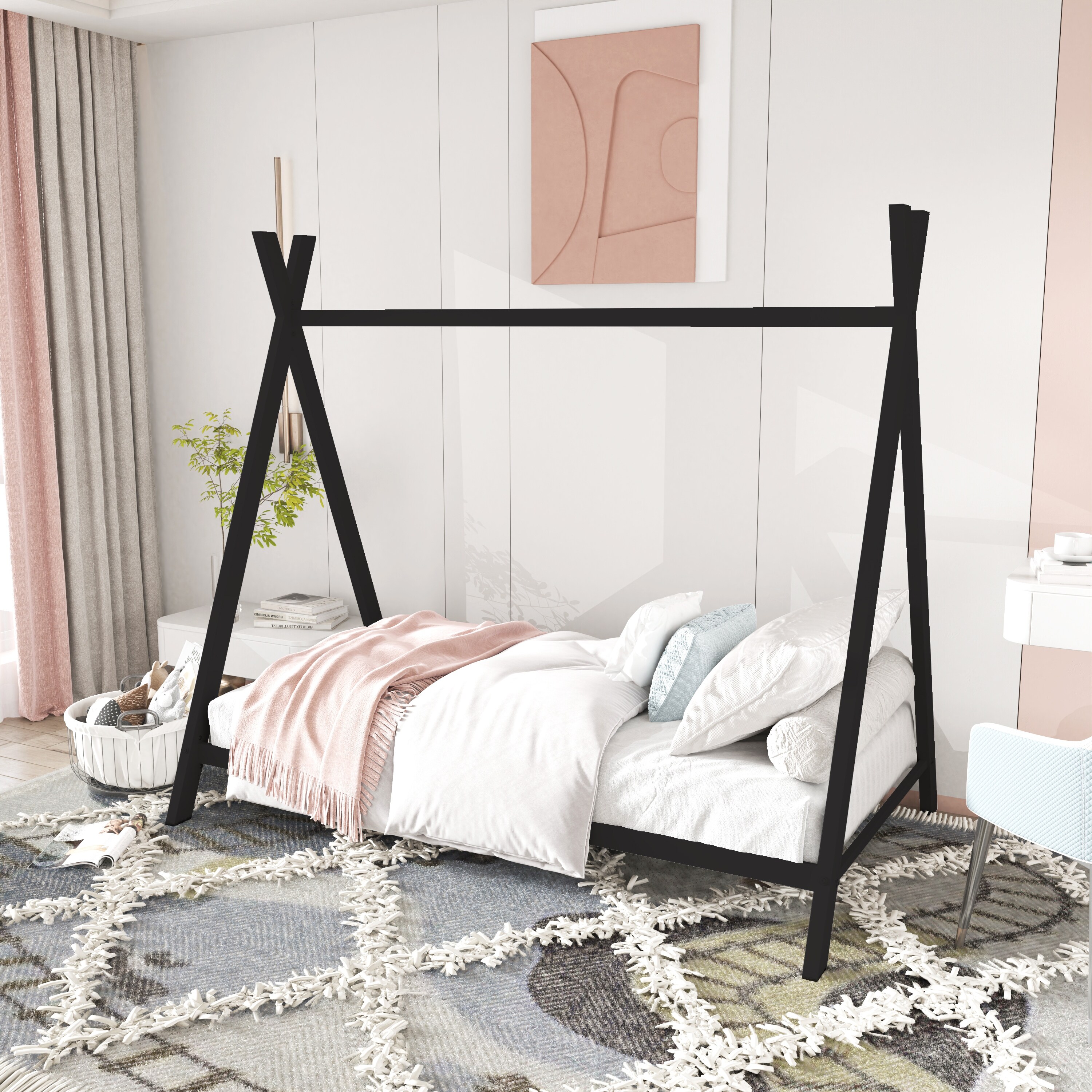 House Bed Tent Bed Frame Twin Size