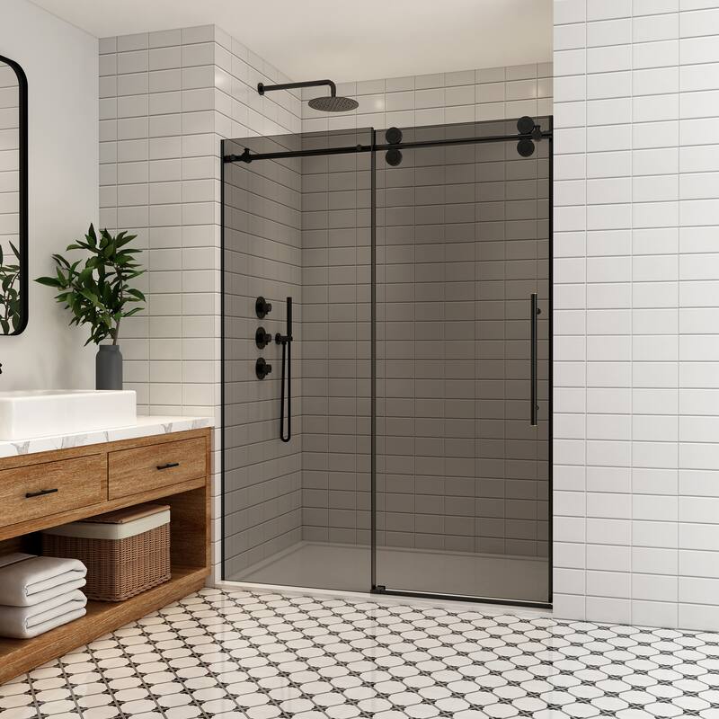 Echarri Single Sliding Frameless Shower Door with Tinted Glass