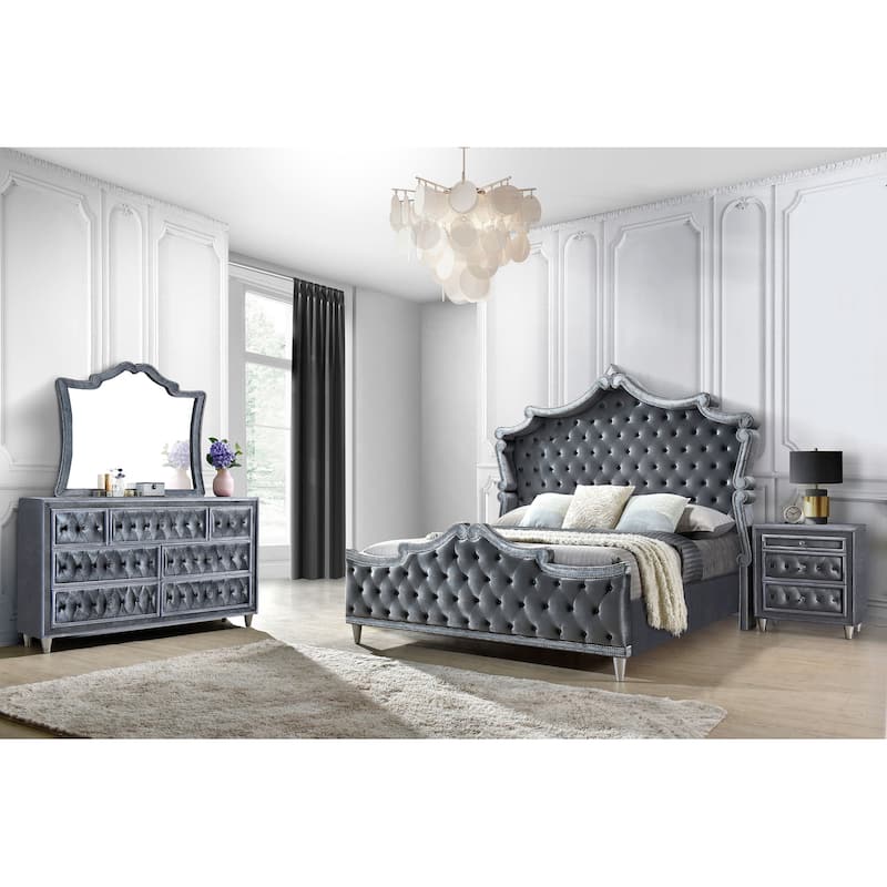 Antonella 4-Piece Upholstered Tufted Bedroom Set