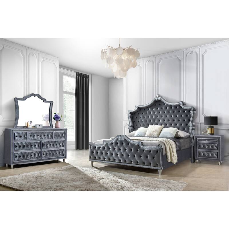 Antonella 4-Piece Upholstered Tufted Bedroom Set