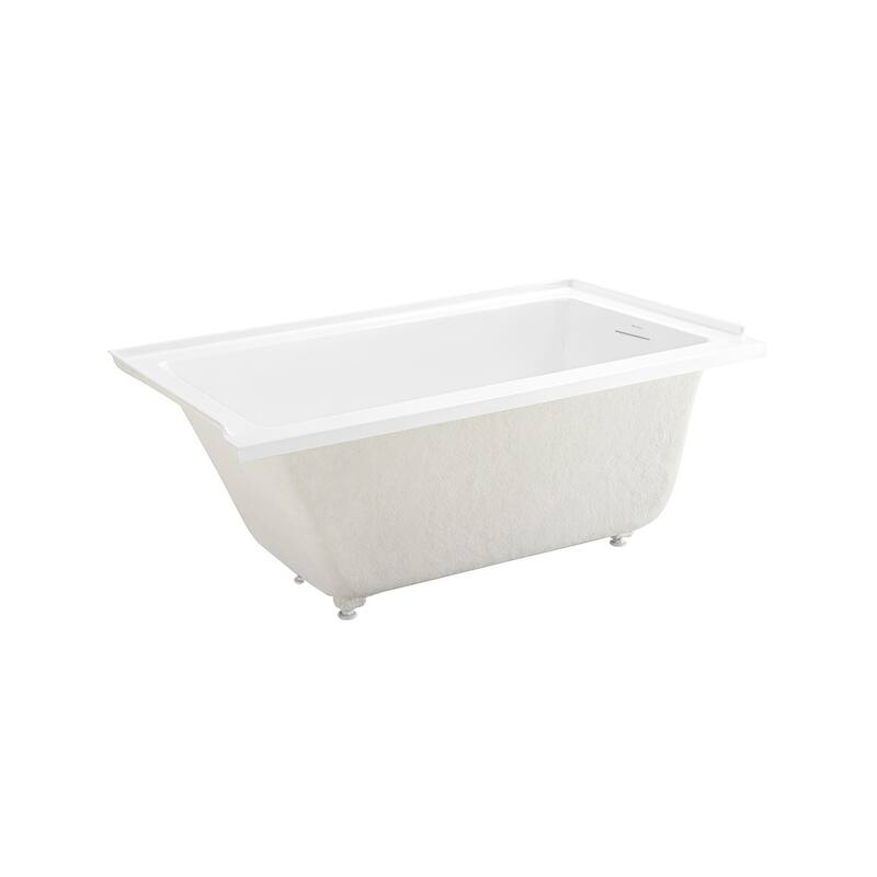 Voltaire 60 X 30 Right Drain Soaking Alcove Bathtub In Glossy White With Integrated Overflow, Drain Included