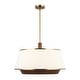 preview thumbnail 2 of 11, Varaluz Desert Flyer 6-Light Pendant - Satin Brass/Medium Walnut
