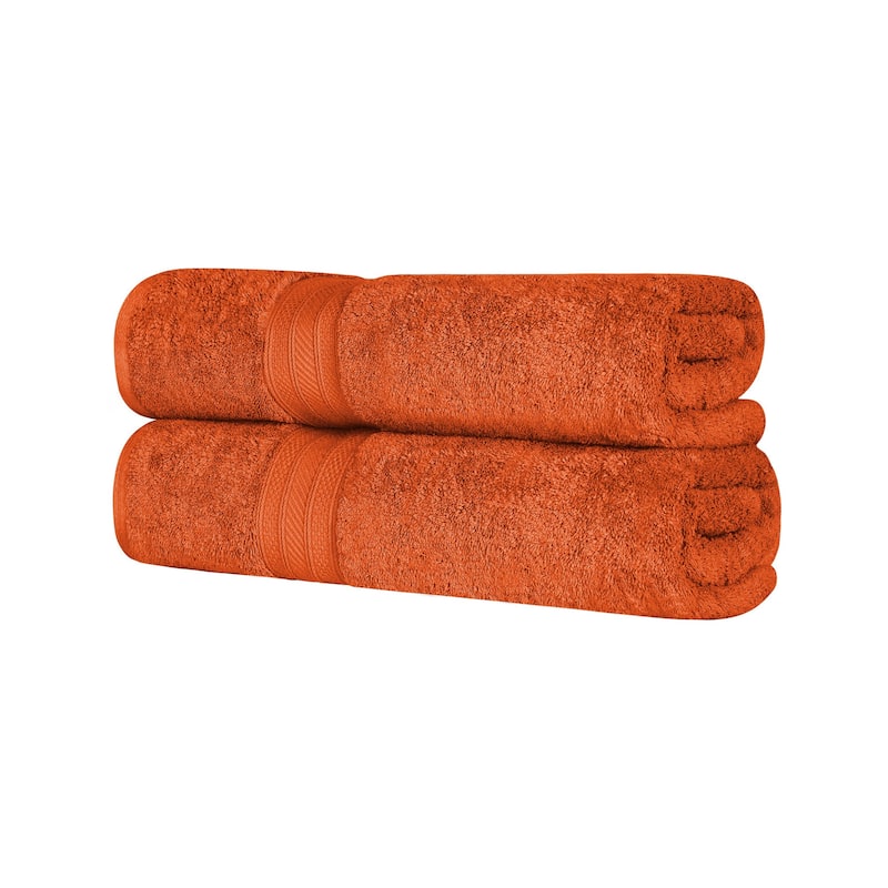 Superior Long Staple Combed Cotton Solid Bath Sheet - (Set of 2)