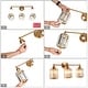 preview thumbnail 11 of 10, Modern Glam Crystal 3-Light Gold Bathroom Vanity Lights Dimmable Plating Brass Wall Sconce